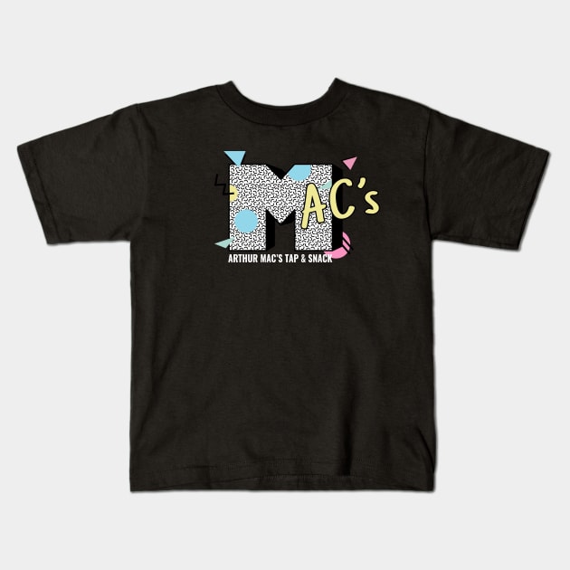 Arthur MAC's 90s TV Black Shirt Kids T-Shirt by ArthurMacs